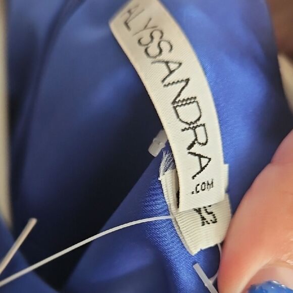 Royal Blue Fit and Flare Midi Dress for Wedding Guest - Picture 3 of 16